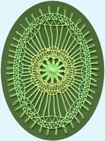 Lacy Egg in Green and Yellow